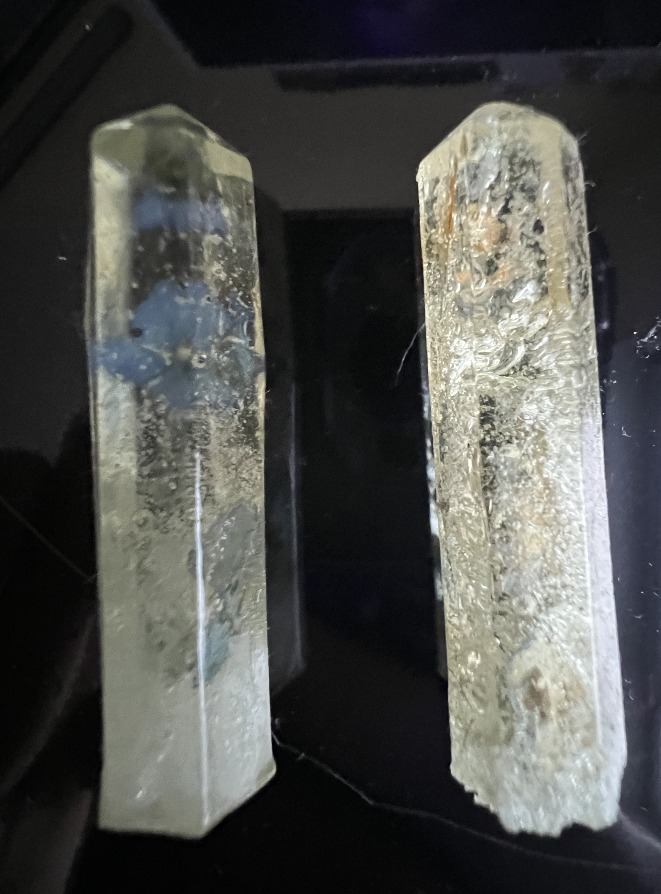 Various epoxy creations including failures
